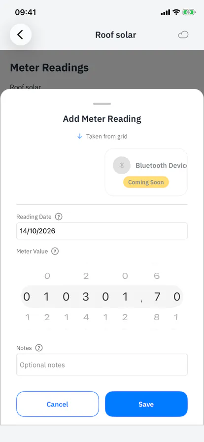 Add-reading sheet with digit wheels